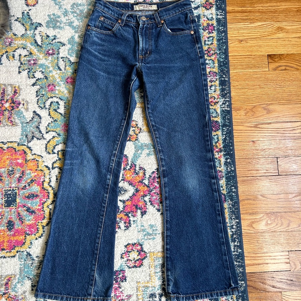 Paris Blues 90s Vintage Dark Blue Flare Jeans